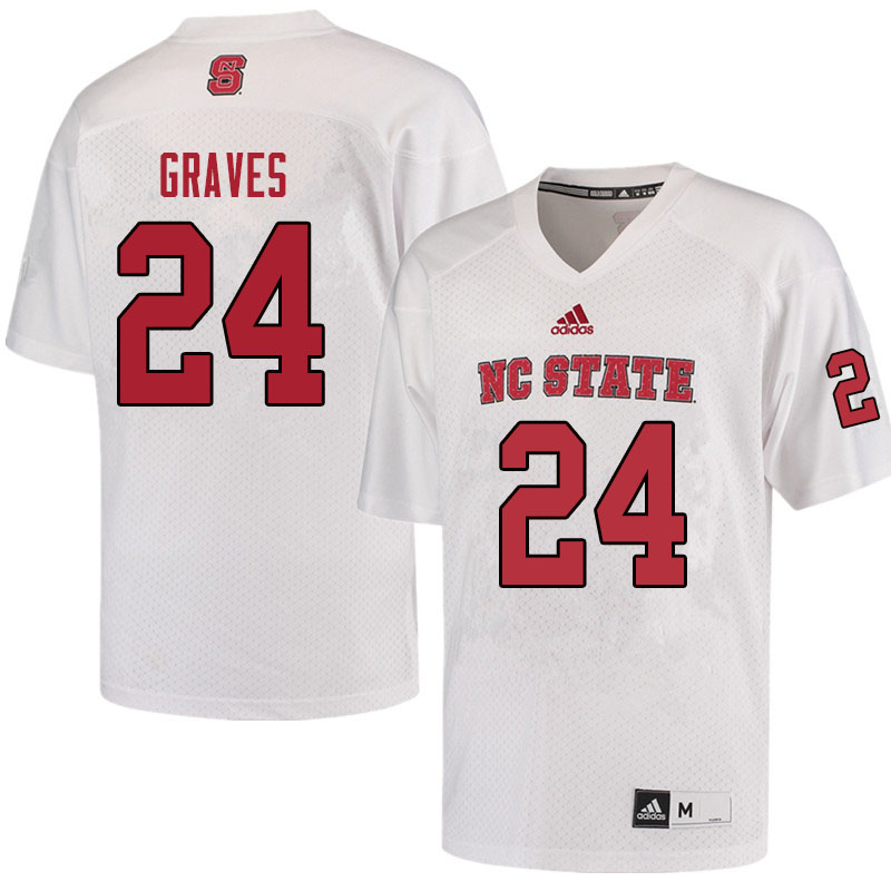 Men #24 De'Von Graves NC State Wolfpack College Football Jerseys Sale-Red